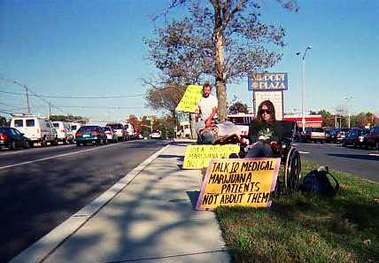 Picketing on Monday the 23rd outside of Rep. Frank Pallone's office