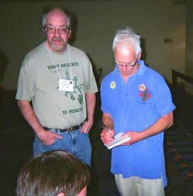 Dennis signs Jackis book for Gary